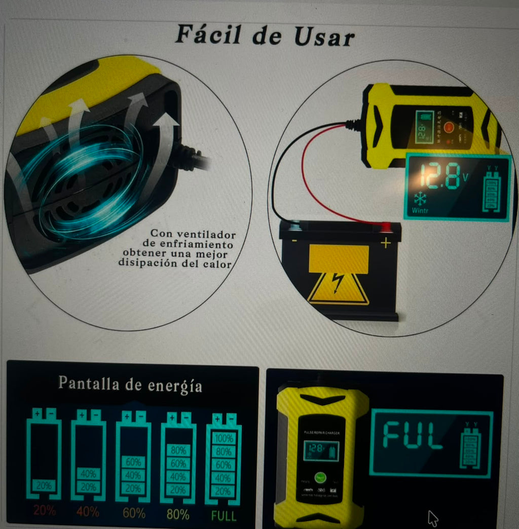 CARGADOR INTELIGENTE DE BATERIA AUTO VERSION PREMIUM