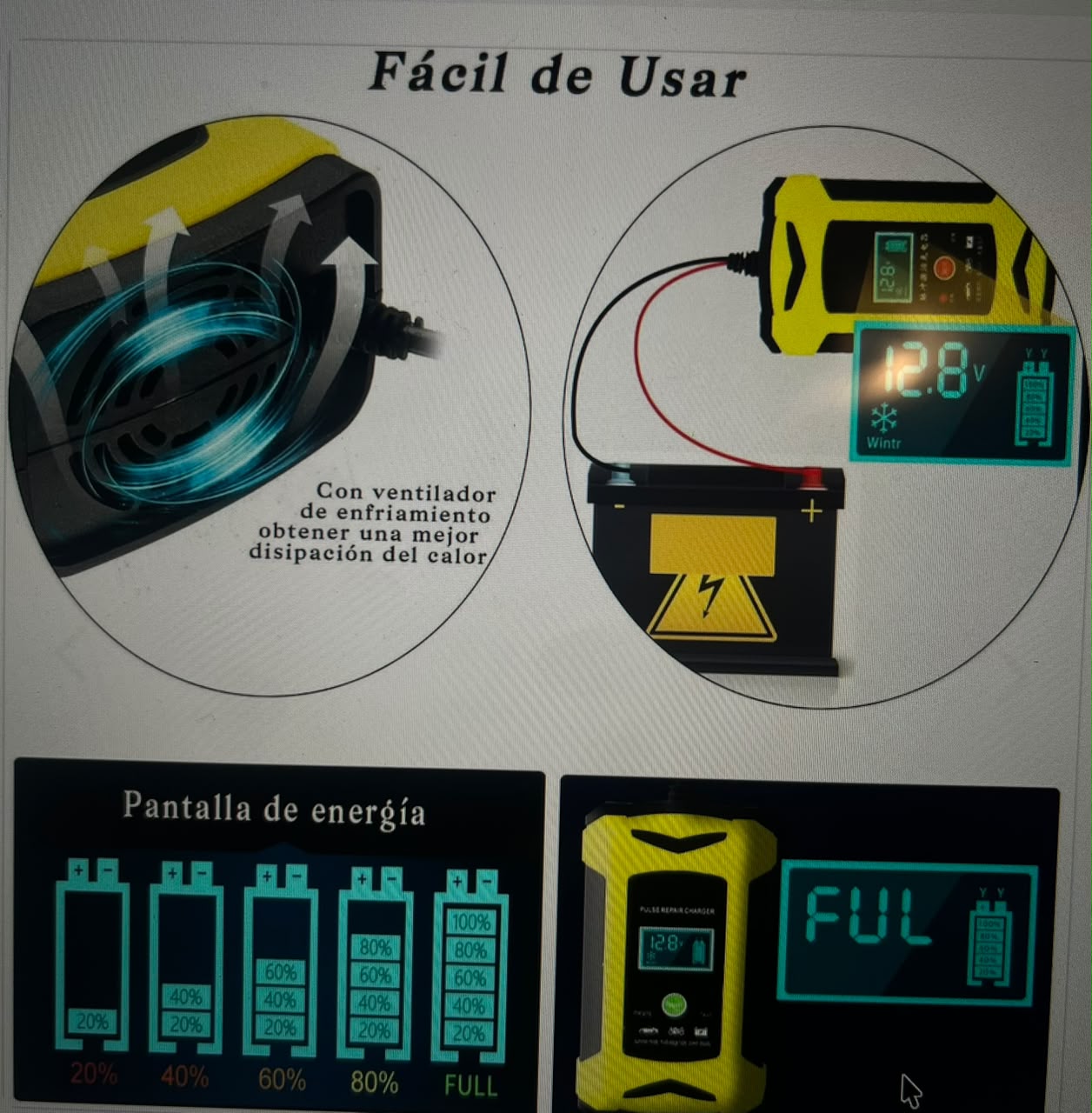 CARGADOR INTELIGENTE DE BATERIA AUTO VERSION PREMIUM